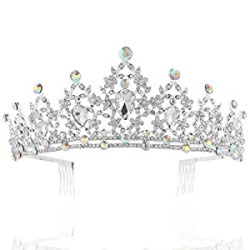 Vintage Crystal Queen Crown Tiara