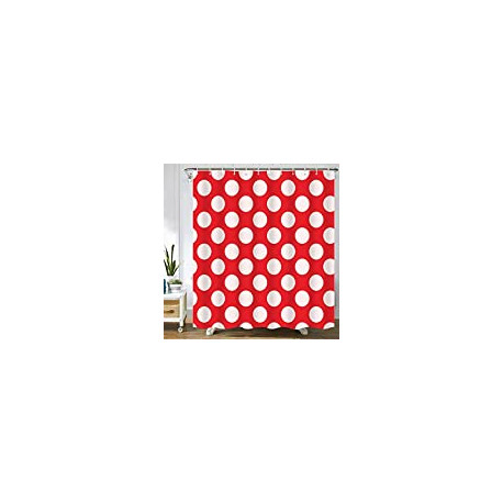 Red and White Polka Dots Shower Curtain