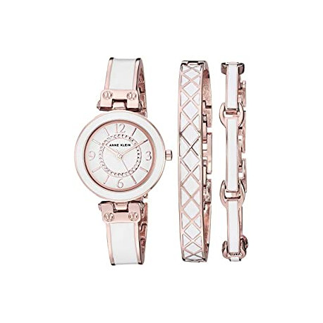 Anne Klein Women's Glitter Accented Bangle Watch