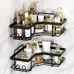 2 Pack Corner Shower Caddy,Strong adhesive Shower Organizer Shelf
