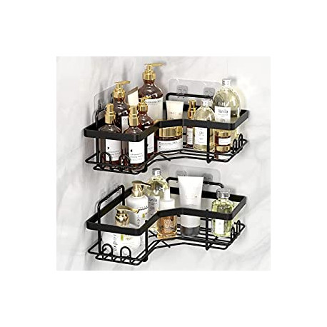 2 Pack Corner Shower Caddy,Strong adhesive Shower Organizer Shelf