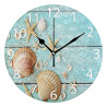 Vintage Marine Seashells Round Wall Clock