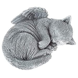Sculpture Pet Memorial Statue, Sleeping Angel Cat