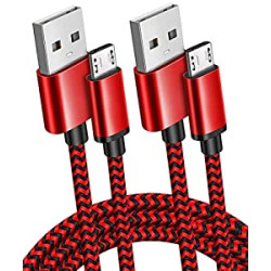 2Pack 10ft Long Micro USB Android Charger Cable Fast