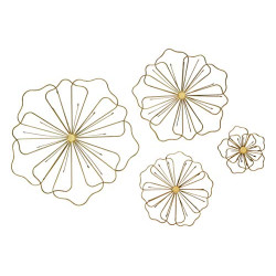 Decorative 3D Sculpture Boho Home Decor Outdoor Garden Patio Farmhouse Ranch Golden Set of 4