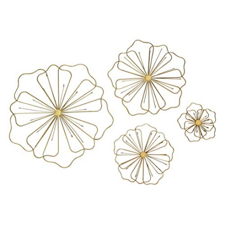 Decorative 3D Sculpture Boho Home Decor Outdoor Garden Patio Farmhouse Ranch Golden Set of 4