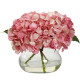 Blooming Hydrangea with Vase, Pink