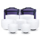 7-12 inch Set of 7pcs Chakra Frosted Quartz Crystal Singing Bowl