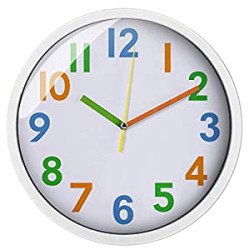 Kids Wall Clock 12 inch Silent Non Ticking Quality