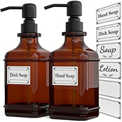 Pack 2 of Soap Dispenser 2 Pack, Hand Soap Dispensers with 18 Oz