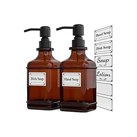 Pack 2 of Soap Dispenser 2 Pack, Hand Soap Dispensers with 18 Oz