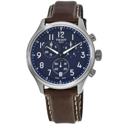 Tissot Chrono XL Vintage Blue Dial Leather Men's Watch