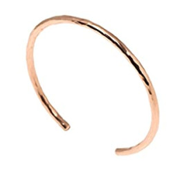 3mm Hammered Copper Cuff Bracelet Handmade Jewelry