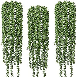 3pcs Artificial Fake String of Pearls Plant