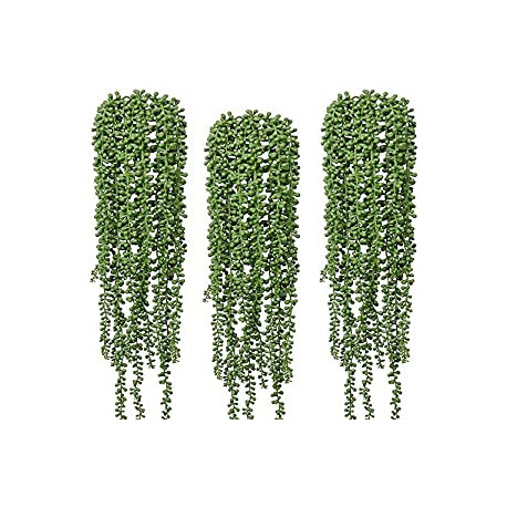 3pcs Artificial Fake String of Pearls Plant