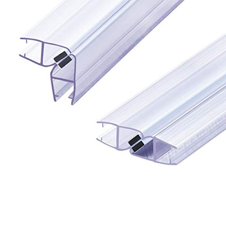 1 Pair Shower Door 45 Degree Magnetic Profile Seal for 5/16 to 3/8 Inch