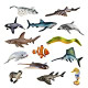 14PCS Realistic Sea Animals Figurines, 2-6"