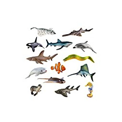 14PCS Realistic Sea Animals Figurines, 2-6"