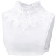 Ruffles Turtle Neck False Shirt Collar Lace Crystal