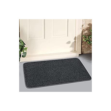 Door Inside Dirt Trapper Mats Shoes Scraper, 18x30 Inches Dark Gray
