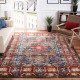 4' x 6' Brown / Royal BIJ621C Traditional Oriental Distressed