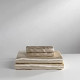 Satin Luxury Sheet Set Queen Ivory 4-Piece Set