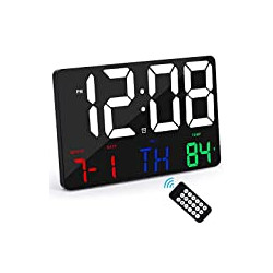Digital Wall Clock,11.4" Digital Clock Large Display