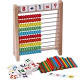 Wooden Abacus for Kids Math with 100 Counting Sticks