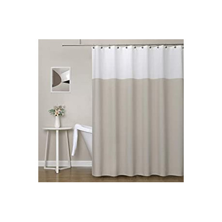 Bath Room Curtain, 12 Rust Proof Grommets Top for Hotel Spa Home, 70''x72''