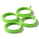 Egg Cooking Rings, Perfect Fried Egg Mold or Pancake Rings (New, 4pcs, Green)