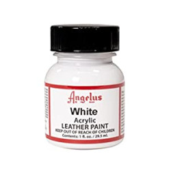 Angelus Acrylic Leather Paint, White, 1 oz