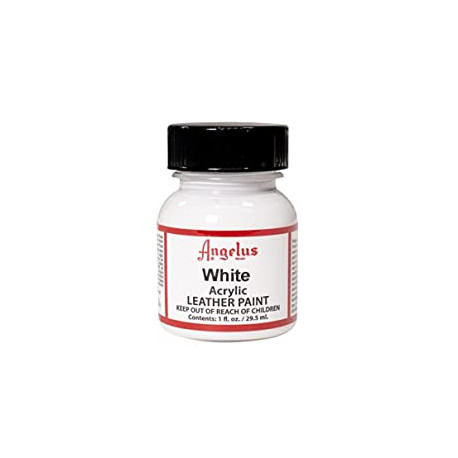 Angelus Acrylic Leather Paint, White, 1 oz