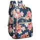 Water-resistant Floral School Backpack Travel