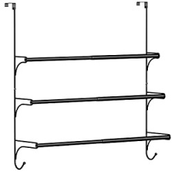 Adjustable Over The Door Triple Towel Rack
