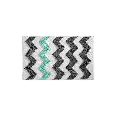 Non-Slip Bath and Shower Mat - 34" x 21", Teal/Gray Visit the iDesign Store