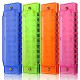 10 Hole Plastic Harmonica for Kids, 4 Pack