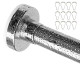 Tension Shower Curtain Rod with 12 Curtain Rings 48-84 Inches