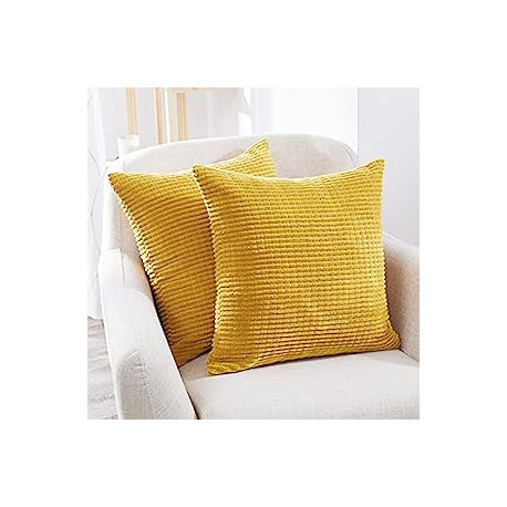 Pack of 2, Throw Pillow Cover for Sofa, 16x16 Inch
