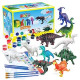 Kids Arts Crafts Set Dinosaur Toy Painting Kit - 10 Dinosaur Figurines