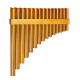15 Pipes Brown Pan Flute G Key Chinese