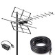 Outdoor Digital Amplified Yagi HDTV Antenna