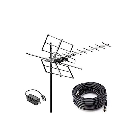 Outdoor Digital Amplified Yagi HDTV Antenna
