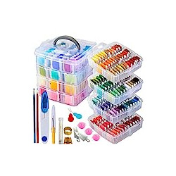 262 Pack Embroidery Thread Floss Set Including 200 Colors