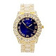 Charles Raymond Bling-ed Out Round Metal Mens Color on Blast Watch