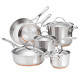 Stainless Steel Cookware Pots and Pans Set, 10 Piece