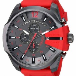 DZ 4427 Mens Mega Chief Red Silicone Band Watch