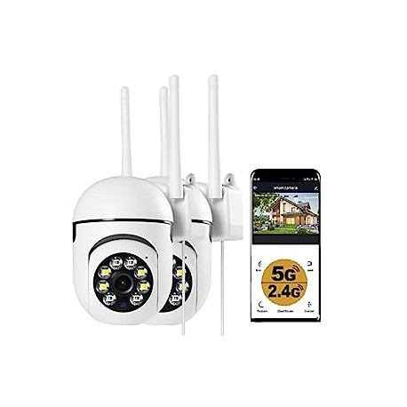 Pack 2 of 1080P Dome Surveillance Cameras 360° View