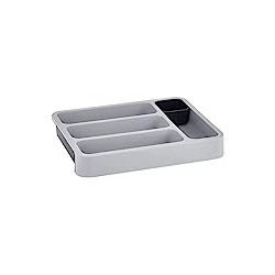 DrawerStore Expandable Cutlery Tray, Gray