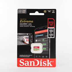 Pack 2 of SanDisk 512GB Extreme microSDXC UHS-I Memory Card with Adapter