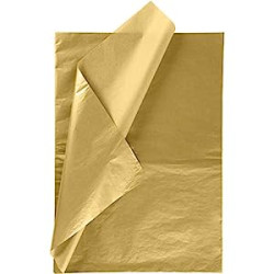 Metallic Gold Tissue Paper for DIY Crafts,Pack Bags - 19.5 x 27.5 inches -25 Sheets